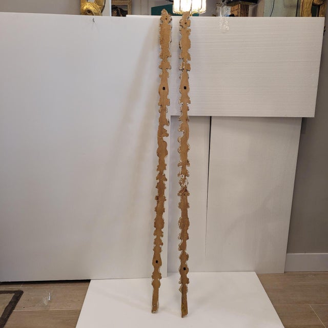 Baroque Carved and Gilded Wood Garland Altarpiece Fragments, Spain, 18th Century, Set of 2 For Sale - Image 12 of 18