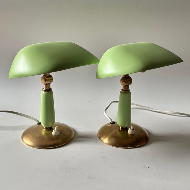 Modernist Model 31866 Table Lamps by Bertil Brisborg for Nordiska Kompaniet, Sweden, 1940s, Set of 2 For Sale - Image 15 of 15