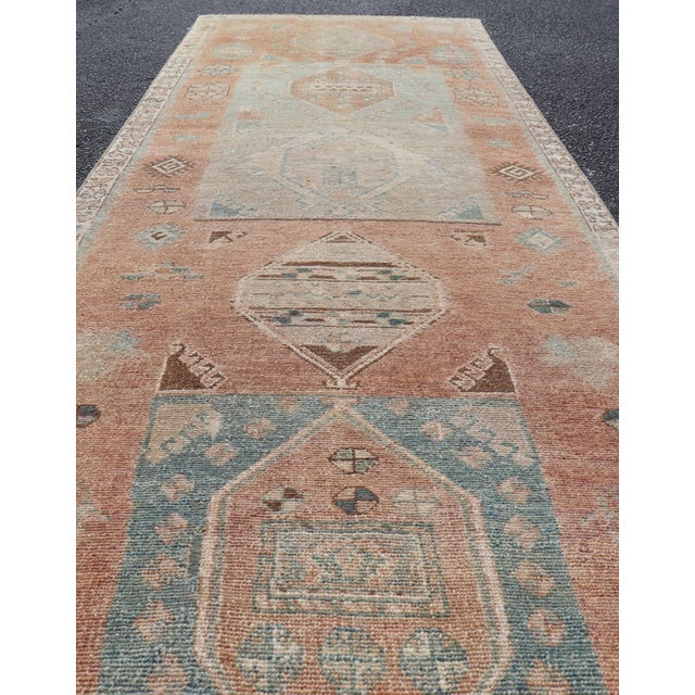 Tribal Medallion Design Antique Persian Kurdish Rug in Warm Earth Tones For Sale In Atlanta - Image 6 of 13