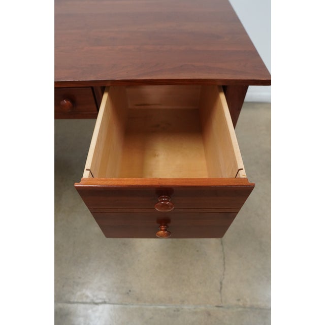 Vintage Ethan Allen American Impressions Solid Wood Writing Desk For Sale - Image 11 of 17