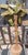 Vintage 60s folk art palm tree sculpture made of palm wood, twine, and brass wire. Very abstract and interesting, works...