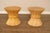 High Quality Vintage Pair of Rattan Pedestal End Tables, In The Style Of McGuire (Not Labeled)
