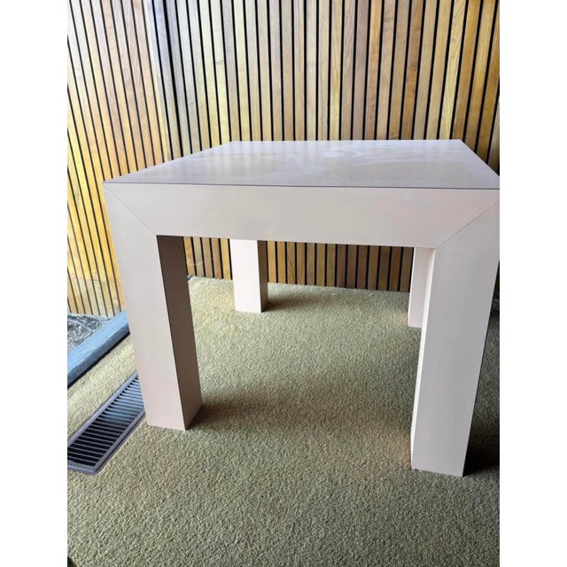 Postmodern 1960s Post Modern Light Pink Side Table For Sale - Image 3 of 6