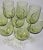 1990s Clear Stemmed Green Goblets - Set of Eight For Sale - Image 5 of 12