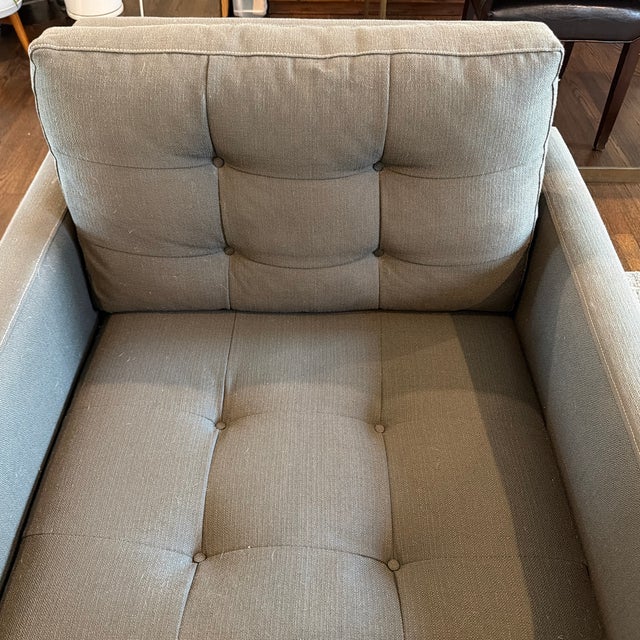 Crate & Barrel Crate & Barrel Petrie Dark Gray Petrie Armchair For Sale - Image 4 of 6