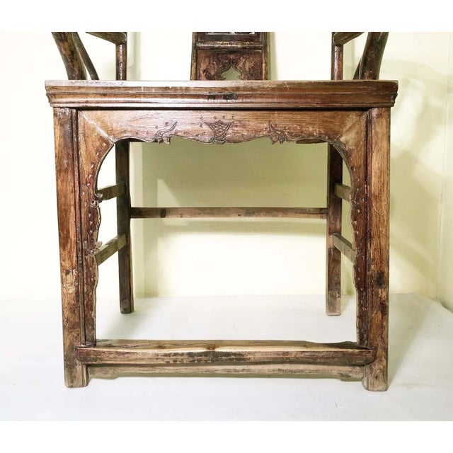 Early 19th Century Antique Chinese High Back Arm Chairs, Circa 1800-1849 - A Pair For Sale - Image 5 of 11