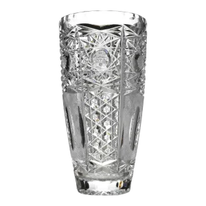Late 20th Century Bohemian Queen Lace Crystal Cut Bud Vase