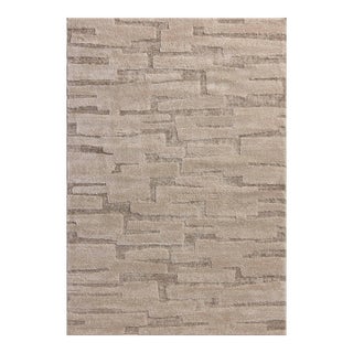 Amber Lewis x Loloi Monty Taupe / Beige 5'-3" x 7'-6" Accent Rug For Sale