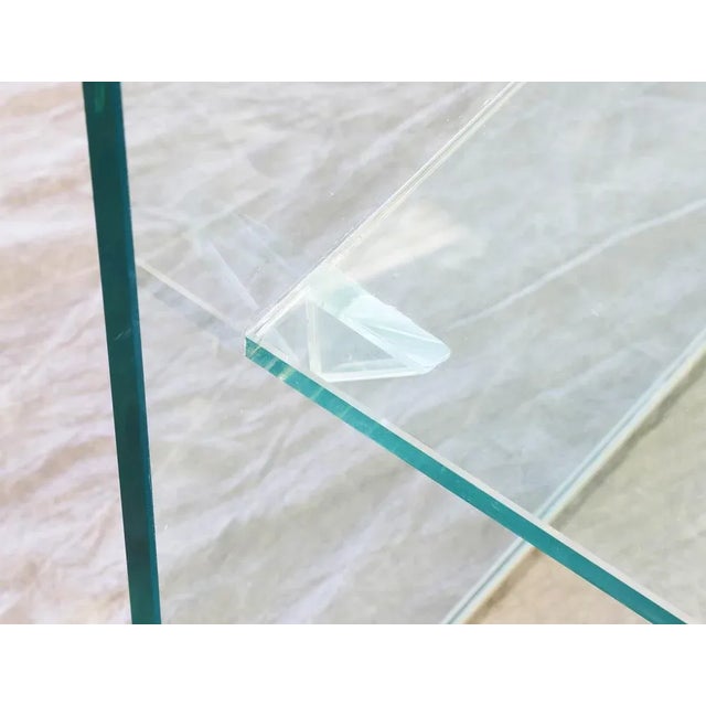 Fontana Arte Italian Crystal Console from Fontana Arte, 1973 For Sale - Image 4 of 5