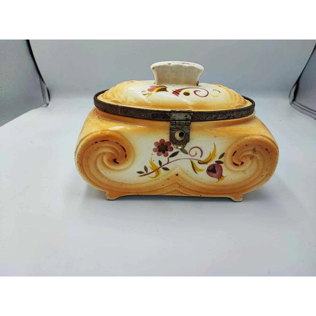 Art Deco Ceramic Chocolate Box, Czechoslovakia, 1920s For Sale - Image 9 of 9