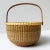 Vintage Signed Nantucket Lightship Basket – Handcrafted With Bone Handle & Geometric Pattern For Sale - Image 4 of 7