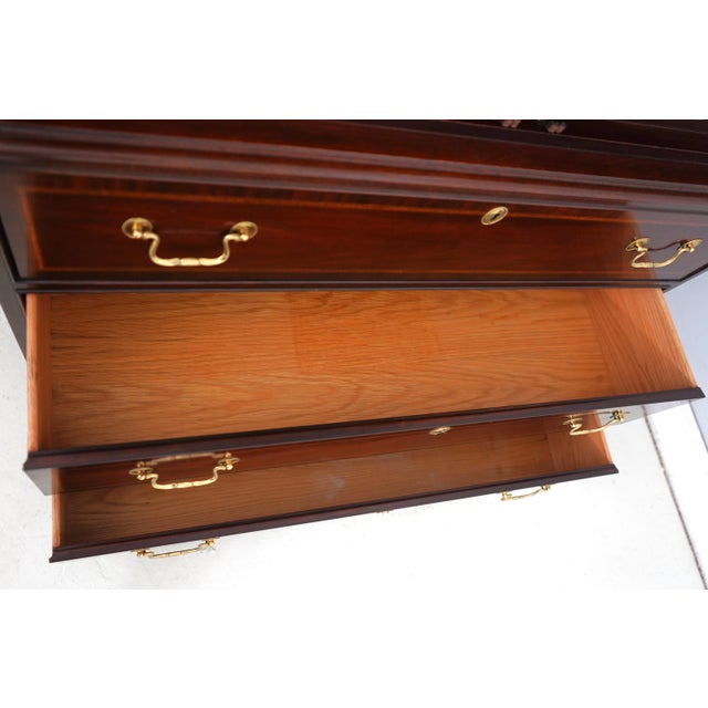 Councill Craftsmen Inlay Mahogany Bedroom Armoire Cabinet For Sale In Philadelphia - Image 6 of 18
