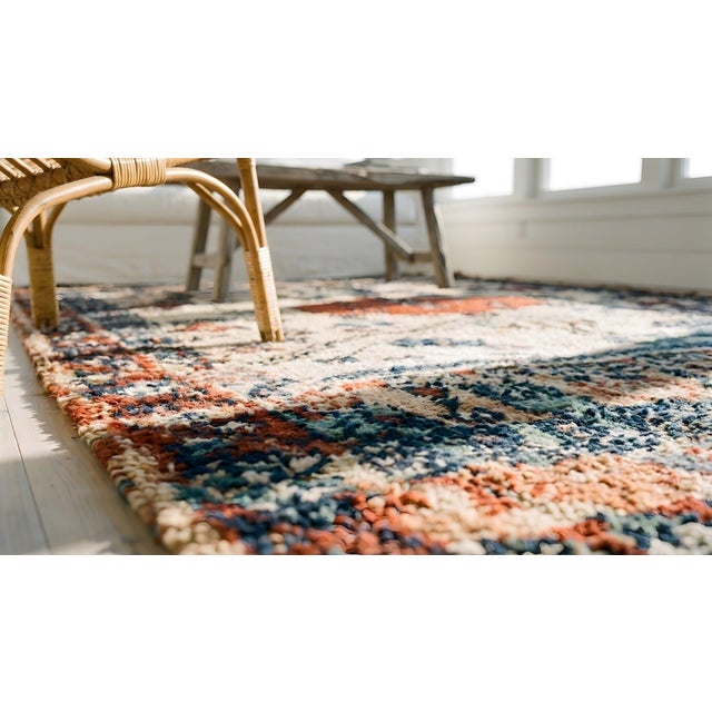 1890s White Abstract Geometric Tribal Antique Nw Persian Rug 1'8" X 1'10" Knotted Wool Carpet For Sale - Image 10 of 12