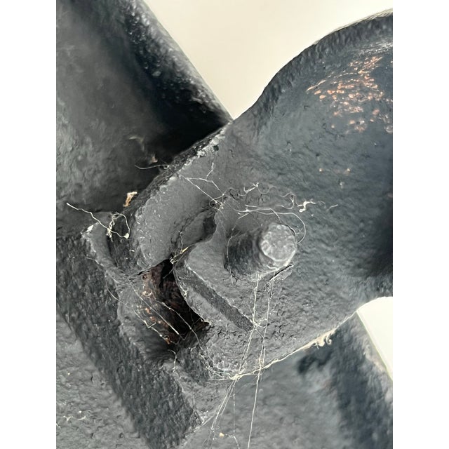 Antique Cast Iron Fireplace Fender Warmer Curved Hearth Bench With Cabriole Legs For Sale - Image 9 of 11