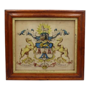 18th-19th Century Watercolor Coat of Arms of Company of Merchant Taylors