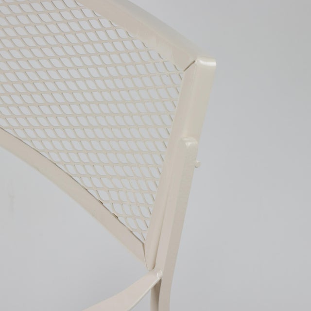 Vintage Iron Outdoor Dining Chairs W/ Metal Mesh Seats + Backs | Set of 8 For Sale - Image 13 of 14