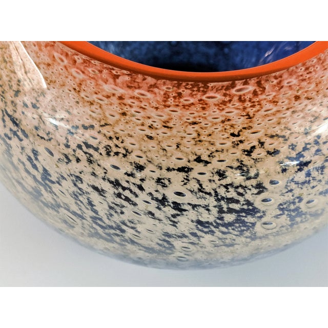Benny Motzfeldt Art Glass Bubble Vase Norway Mid Century Modern For Sale In Miami - Image 6 of 10