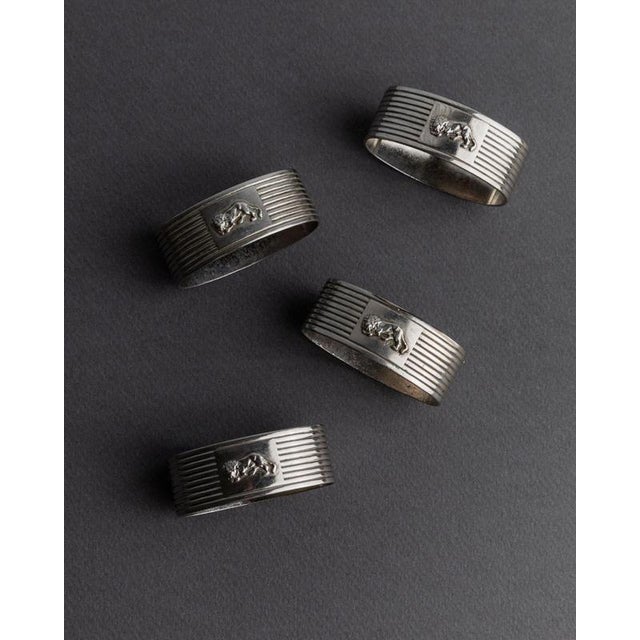 Vintage Silver-Plated Napkin Rings, 1960s, Set of 4 For Sale - Image 9 of 11