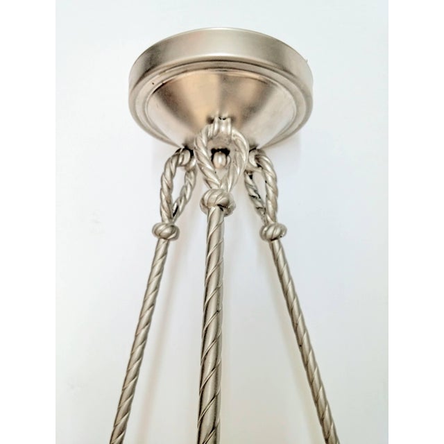 French Art Deco Rope Pendant Chandelier For Sale - Image 4 of 5