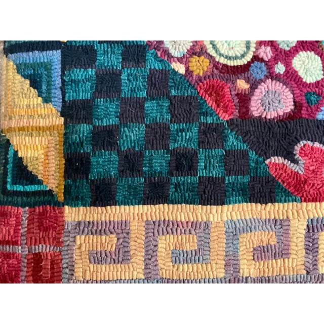 Decorative Wool Geometric Textile Wall Hanging For Sale In Dallas - Image 6 of 9
