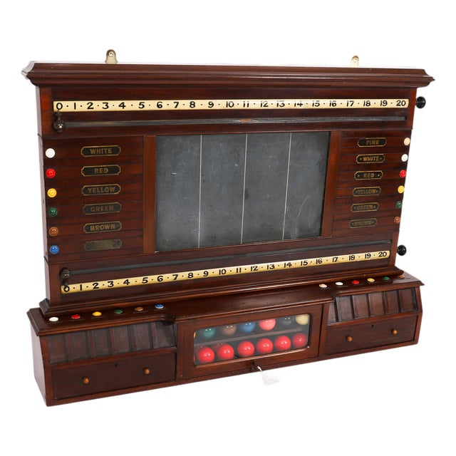 Antique Victorian Billiard Snooker and Life Pool Scoreboard, 1800s For Sale