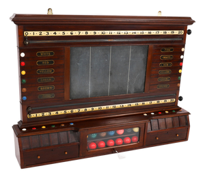 Antique Victorian Billiard Snooker and Life Pool Scoreboard, 1800s