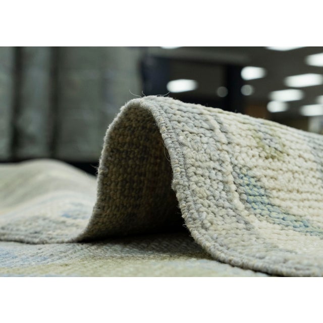 Blue Turkish Oushak Rug 9'3" x 12'3" #18120 For Sale - Image 8 of 8