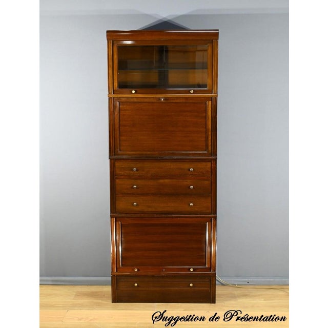 Wood Modular Mahogany Furniture from Maison Martin Dupuis, 1970 For Sale - Image 7 of 18