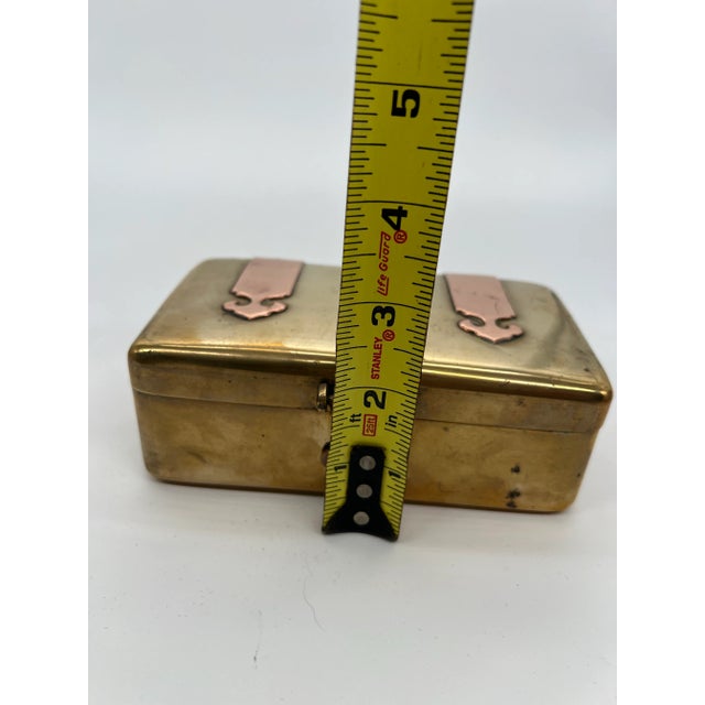 Metal 1960s Hand Forged Chinese Brass and Copper Box For Sale - Image 7 of 11