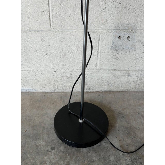 1960s Mid-Century Modern Black Metal Floor Lamp With Adjustable Spotlight For Sale - Image 10 of 11
