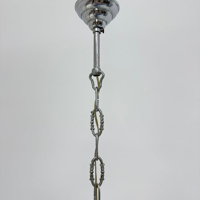 Glass Mid-Century Glass Pendant Lamp by Veca, 1970s, Italy For Sale - Image 7 of 18