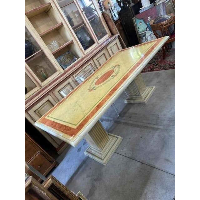 Beige Marble Dining Table with Column Bases, 1970s For Sale - Image 8 of 18