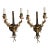 Pair of Louis XVI Style Gilt Bronze Two Light Wall Sconces For Sale