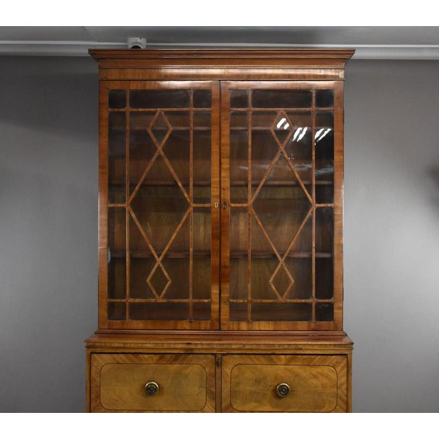 Light Mahogany Secretary Bookcase, 1849 For Sale - Image 9 of 10