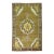 Early 20th Century Olive Brown Yellow Turkish Medallion Ghiordes Rug - 4'6" x 6'6" For Sale