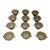 Antique Set of 12 Gorham Sterling Silver Pierced Bouillon Cup Holders with Lenox Porcelain Liners Made in America...