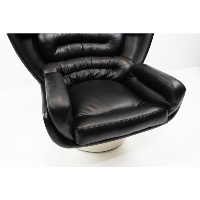 Animal Skin Italian Elda Lounge Chair by Joe Colombo, 1970s For Sale - Image 7 of 15