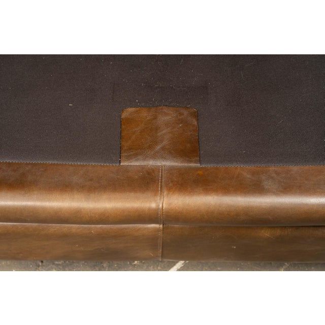 Vintage Chesterfield Tufted Leather Sofa With Cushions in Brown For Sale - Image 10 of 10