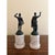 Bronze Collection of Grand Tour Style Neoclassical Metal Figures on Marble Bases For Sale - Image 8 of 10