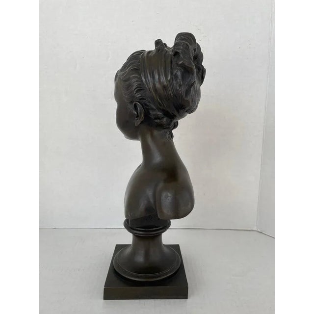 Antique French Bust of Marie Louise Brongniart After Jean Antoine Houdin For Sale - Image 11 of 12
