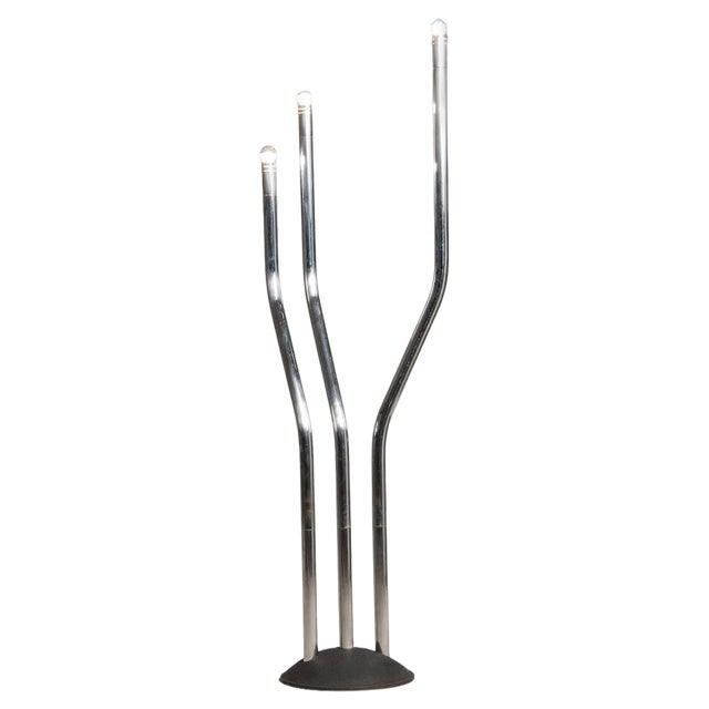 Adjustable Floor Lamp in Chrome and Steel by Reggiani, 1970s For Sale