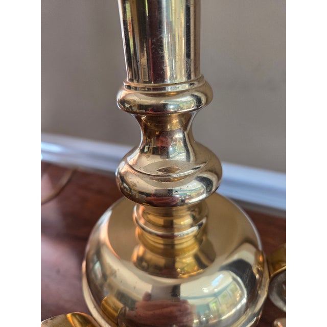 Late 20th Century Late 20th Century Sarreid Brass Bouillotte Style Lamp For Sale - Image 5 of 13