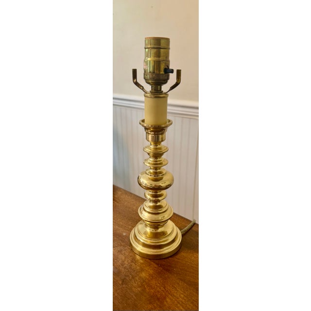 Michael Berman Brass Candle Stick Lamp For Sale - Image 12 of 12
