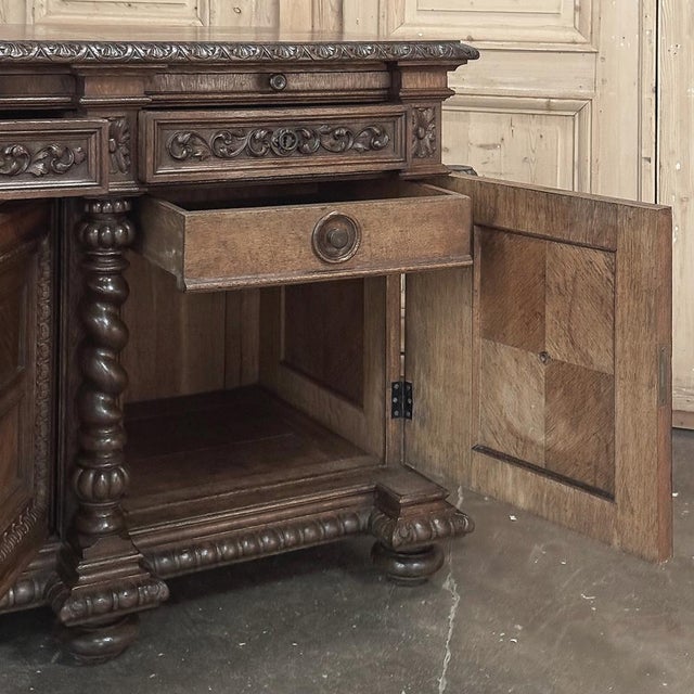 19th Century French Renaissance Hunt Buffet ~ Credenza For Sale - Image 15 of 18