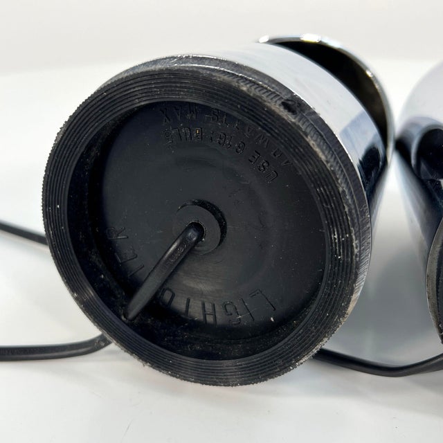 Metal Chromed Table Lamps from ABM, 1960s, Set of 2 For Sale - Image 7 of 8