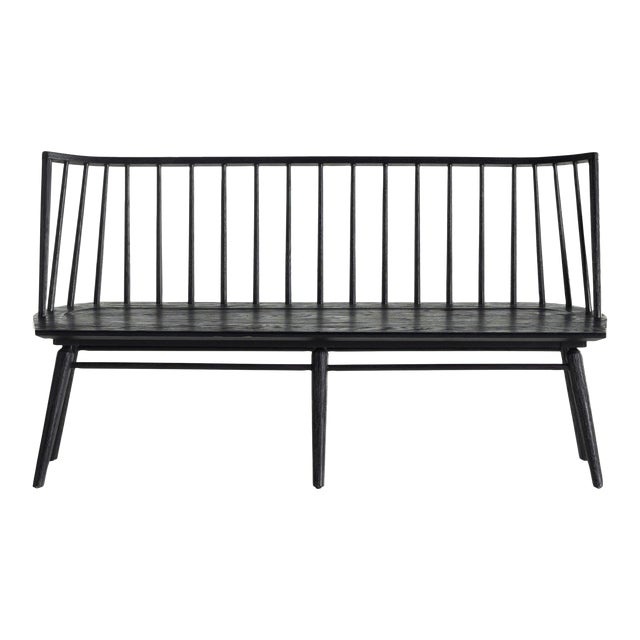 Four Hands Lewis Dining Bench - Black Oak For Sale
