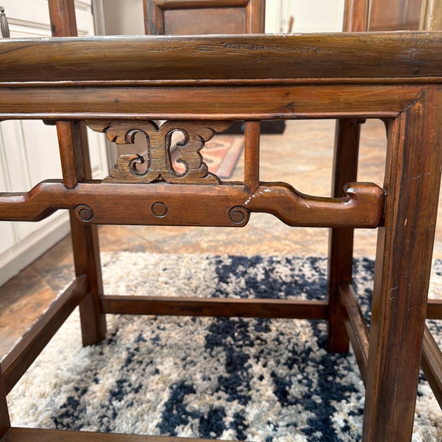 Ancient Antique Officials Hat Chairs (Pr) For Sale - Image 4 of 12