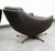Mid Century Danish Modern Lounge Chairs Swivel Brown Leather Armchair Vintage For Sale - Image 10 of 12