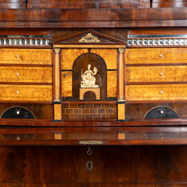 19th Century Danish Mahogany Tall Secretary Bureau For Sale - Image 10 of 13