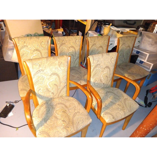 This set of dining chairs has the original upholstered materials, a nice mid century modern design/set. The chairs have...